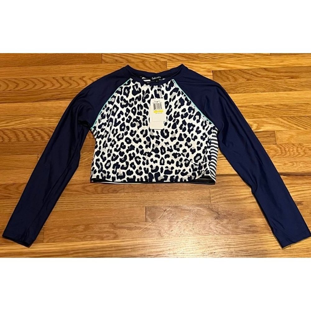 Nordstrom Splendid Girls Cropped‎ Surf Swim Shirt Rashguard Size Medium NEW